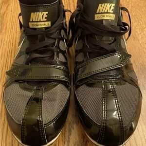 Nike Zoom Rival S Sprinter Spikes Cleats Black Gold Womens 9.5 - EUC!